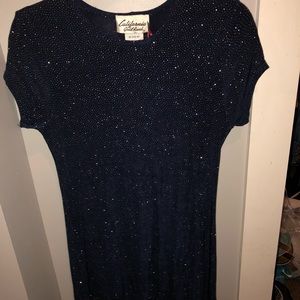 Sparkly dark blue party dress